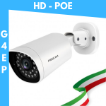 Foscam G4EP Telecamera IP PoE da Esterno Bullet 4 Megapixel 112° Colore Bianco Compatibile con Alexa
