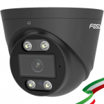 Foscam T8EP Telecamera IP PoE da 8MP, rilevamento veicoli, audio bidirezionale e allarme sonoro e luminoso colore Nero