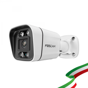 Telecamera IP Spotlight Foscam V5EP con faro LED e sirena integrati, 5 Megapixel POE