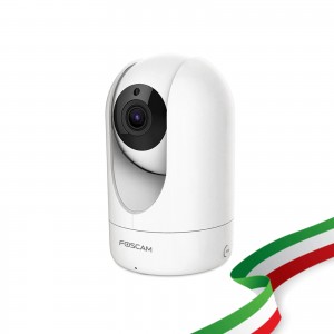 Foscam R4M Motorizzata 4 Megapixel Ultra HD H.264 Wireless 112° Diagonale Compatibile con Alexa