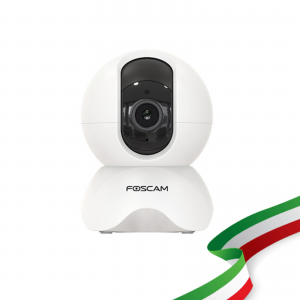 Foscam X3 Telecamera IP Motorizzata da interno WiFi 3 MP con audio integrato compatibile con Alexa e Google Home colore Bianco