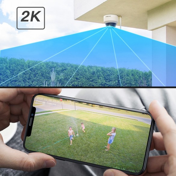 [ RICONDIZIONATA ] Telecamera [ANTIVANDALO / ESTERNI] D4Z Telecamera IP da esterno Motorizzata Foscam Wifi 4 megapixel 1080P Antivandalo Colore Bianco
