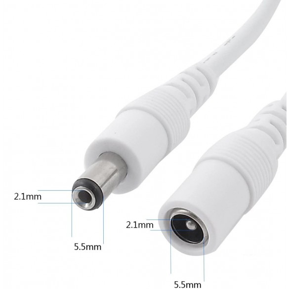 Cavo estensione prolunga rete elettrica 3m colore bianco per telecamere da esterno FI9902P FI-G2EP FI-G4PB FI-G4EP FI9928P FI-SD2 FI-SD4 FI-SD2X
