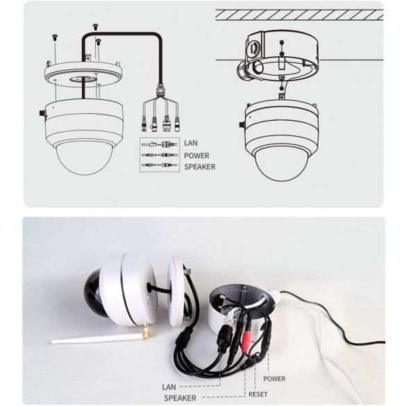 Supporto Telecamera con sistema audio integrato FABD4 Foscam box copricavi per D4Z colore Bianco