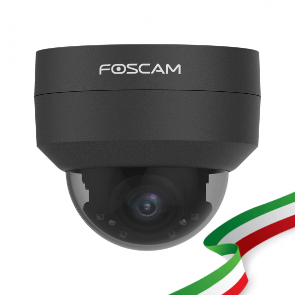 [ RICONDIZIONATA ] Telecamera [ANTIVANDALO / ESTERNI] D4Z Telecamera IP da esterno Motorizzata Foscam Wifi 4 megapixel 1080P Antivandalo Colore Nero