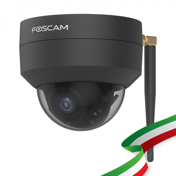 [ RICONDIZIONATA ] Telecamera [ANTIVANDALO / ESTERNI] D4Z Telecamera IP da esterno Motorizzata Foscam Wifi 4 megapixel 1080P Antivandalo Colore Nero