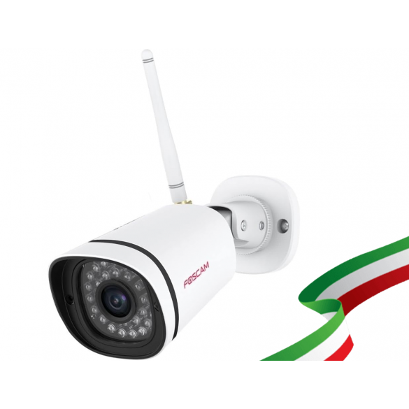 Telecamera aggiuntiva FI9911W per Kit Foscam Wireless FN8108W-B4 Risoluzione 3 Megapixel 1080P Alimentazione 12V Colore Bianco