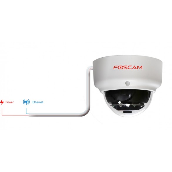 Telecamera  Foscam D2EP da esterno waterproof HD 2 megapixel  POE funzione P2P 4mm 70°