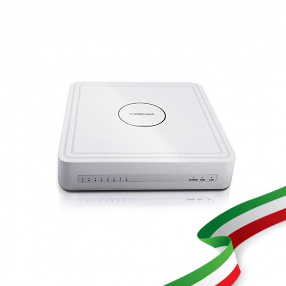 Network Video Recorder PoE Foscam FN8108HE 8 canali con 8 porte PoE con funzione P2P