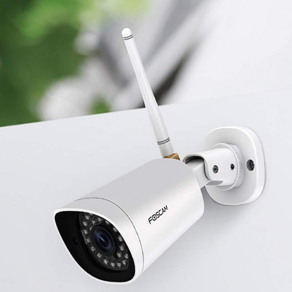 Telecamera aggiuntiva FI9911W per Kit Foscam Wireless FN8108W-B4 Risoluzione 3 Megapixel 1080P Alimentazione 12V Colore Bianco