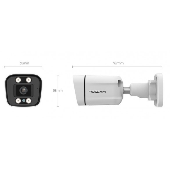 [ RICONDIZIONATA ] Telecamera IP Spotlight Foscam V5EP con faro LED e sirena integrati, 5 Megapixel POE