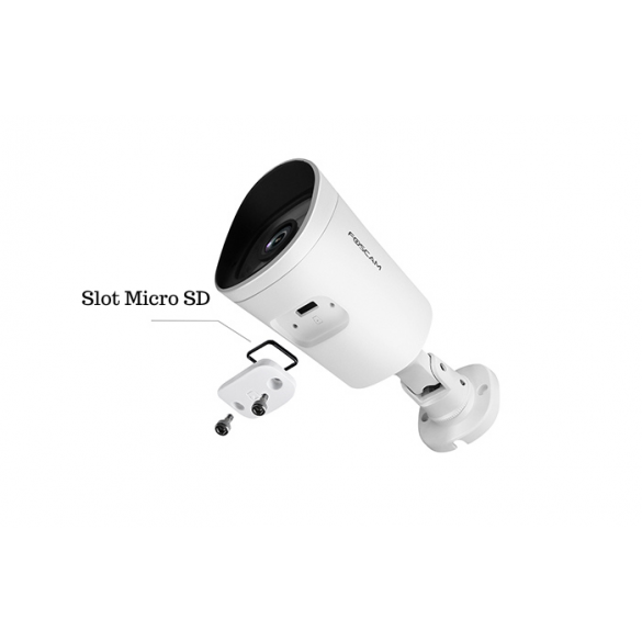 Foscam G4C Telecamera di Sicurezza Wireless 2K Starlight con Visione Notturna a Colori e Rilevamento Intelligente Umani - Compatibile con Alexa