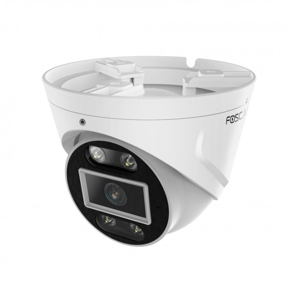 [ RICONDIZIONATA ] Foscam T5EP Telecamera IP PoE da 5MP, rilevamento veicoli, audio bidirezionale e allarme sonoro e luminoso colore Bianco