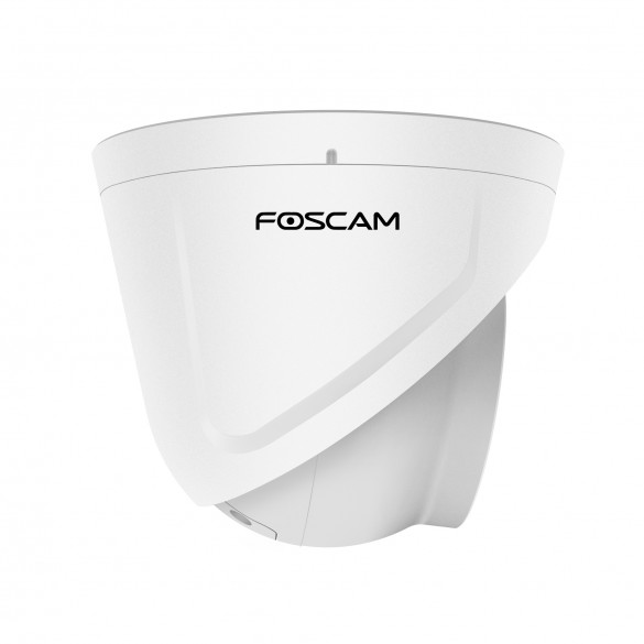 [ RICONDIZIONATA ] Foscam T5EP Telecamera IP PoE da 5MP, rilevamento veicoli, audio bidirezionale e allarme sonoro e luminoso colore Bianco