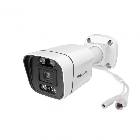 Foscam V4EC Telecamera da Esterno POE 2K Starlight con Visione Notturna a Colori